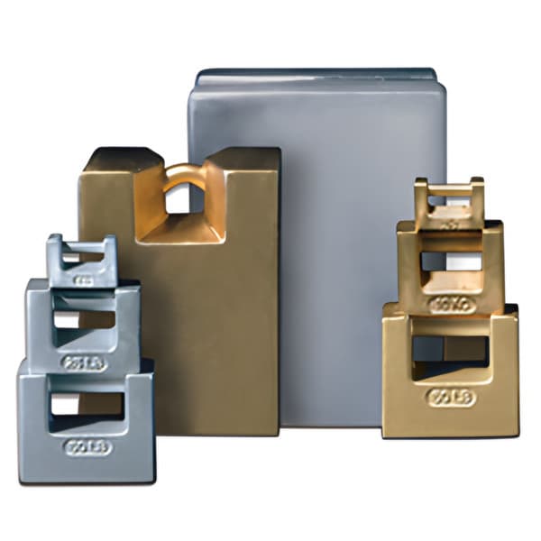 Certified test weights staged for a rental