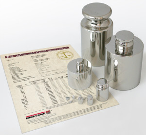 Test weights with certificate